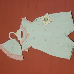Baby girl 1piece and hat